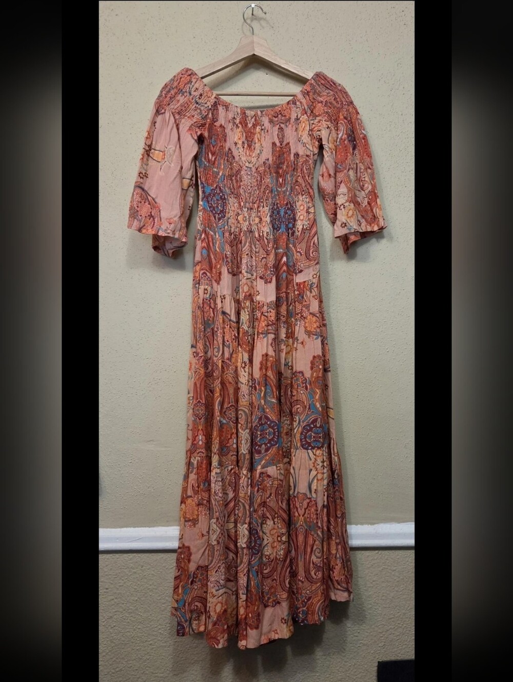 Alexia Admor Dress Womens XS Paisley Off-Shoulder Maxi